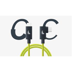 Angelbird USB-C 4.0 Solid Flex Cable Right-Angle Lime 1 M / 3.3 FT