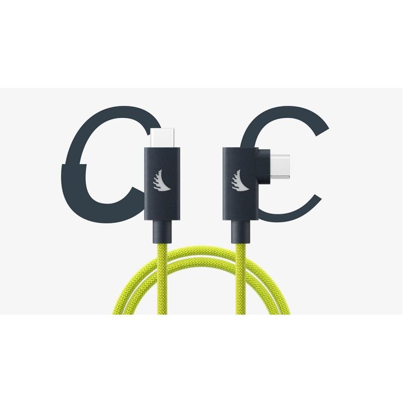 Angelbird USB-C 4.0 Solid Flex Cable Right-Angle Lime 2 M / 6.6 FT