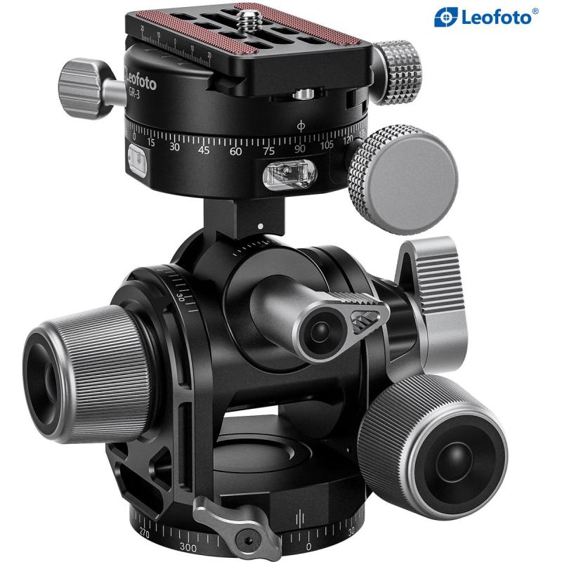 Leofoto Geared Head w/ GR-3 Geared Panning Adapter