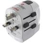 Hama Wereldreisadapter Pro Light AC 30PD 3-POLIG 1X USB-C 1X USB-A 30 W