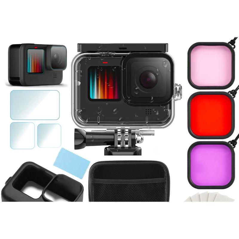 MOJOGEAR Accessory Set GoPro 9/10/11/12 w/ Case Filters