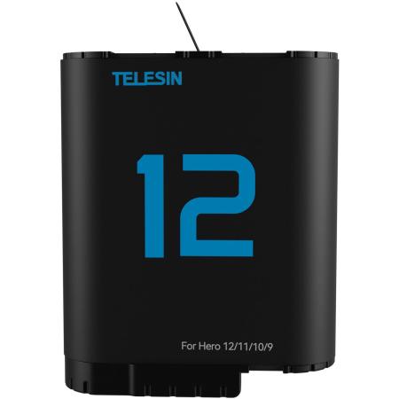 Telesin Charging Box w/ 2x Double Arc Battery GoPro 12/11/10/9
