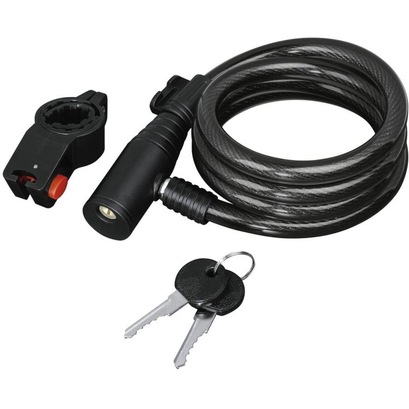 Hama Fiets-Spiraalkabelslot 120cm Black