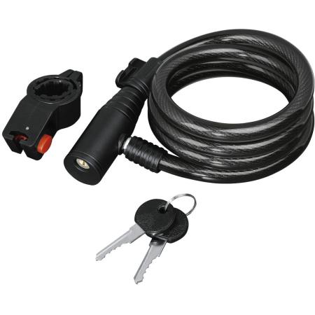 Hama Fiets-Spiraalkabelslot 120cm Black