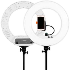 Caruba Round Vlogger LED Set w/ Bag - White