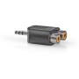 Nedis Stereo-Audio Adapter 3.5mm M-2X RCA F BK