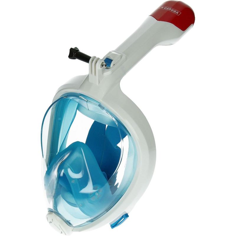 Caruba Fullface Snorkelmask SW Foldable+actioncamm BL L/XL
