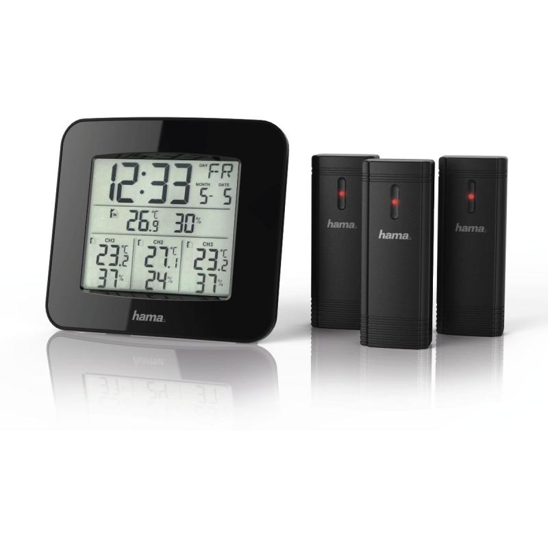 Hama Weather Station Ews-Trio w/ Three Sensoren Black