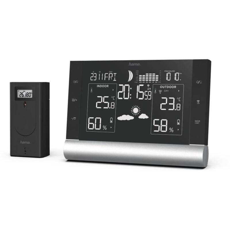 Hama Weather Station Black Line Plusblack