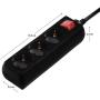 Hama Power Strip 3 Fold w/ Switch 5 Meter Black
