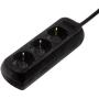 Hama Power Strip 3 Fold 3 Meter Black