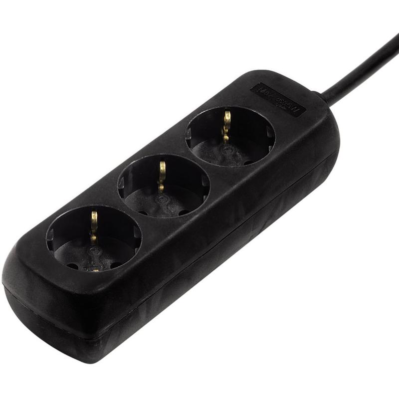 Hama Power Strip 3 Fold 5 Meter Black