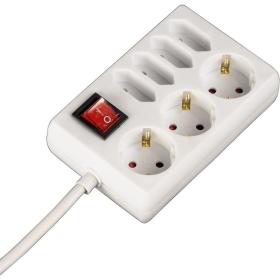 Hama Power Strip 7 Fold w/ Switch 1.4m White