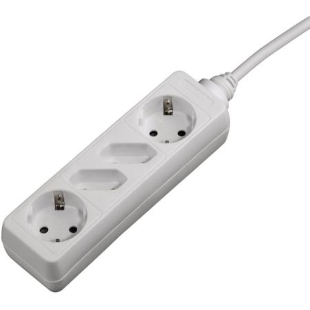 Hama Power Strip 4 Fold 2 Euro - 2 Shuko 1.4METER