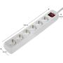 Hama Power Strip 6 Fold w/ Switch 1.4m White Per 15 S