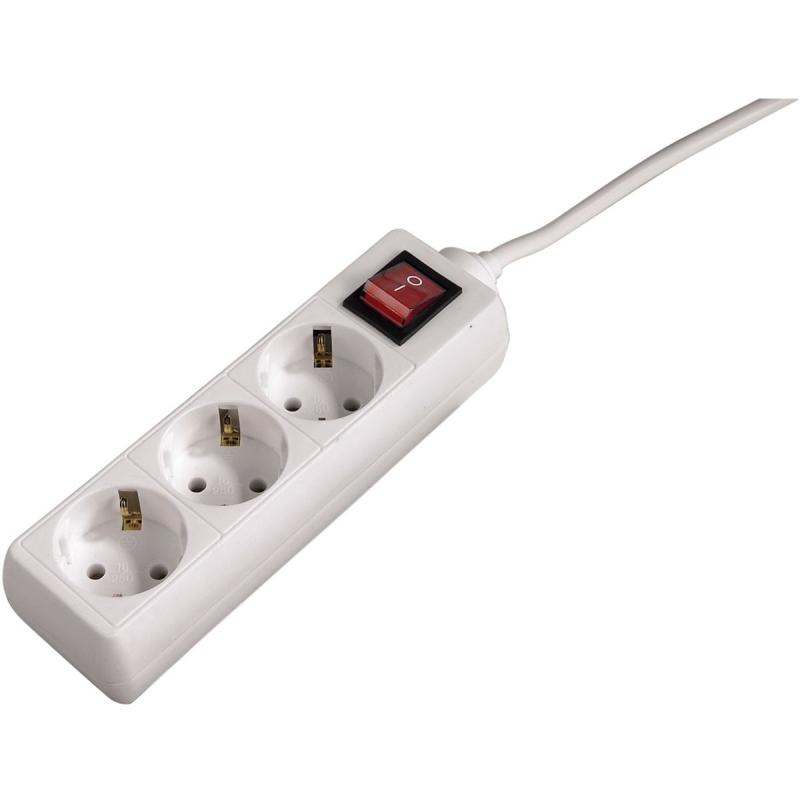 Hama Power Strip 3 Fold w/ Switch 3 Meter Cable
