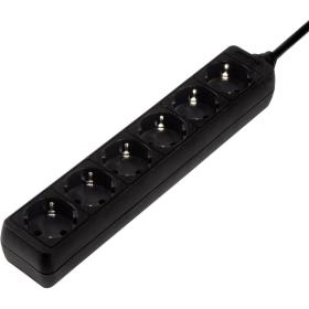 Hama Power Strip 6 Fold 1.4 Meter Black