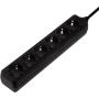 Hama Power Strip 6 Fold 1.4 Meter Black