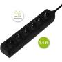 Hama Power Strip 6 Fold 1.4 Meter Black