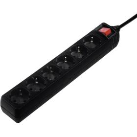 Hama Plug Box 6-FOLD w/ Switch And Child Safety 5m BK