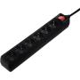 Hama Plug Box 6-FOLD w/ Switch And Child Safety 5m BK