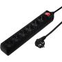 Hama Plug Box 6-FOLD w/ Switch And Child Safety 5m BK