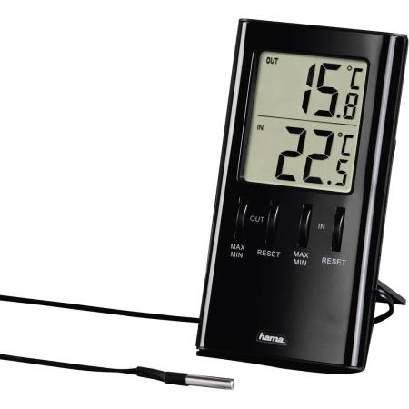 Hama LCD-Thermometer T-350 Black
