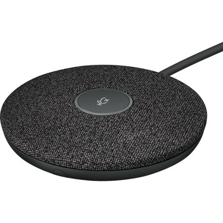 Logitech Rally Mic Pod - Black - USB - Plugb