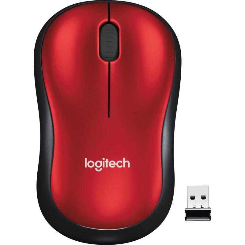 Logitech M185 Wireless Mouse Red EWR2