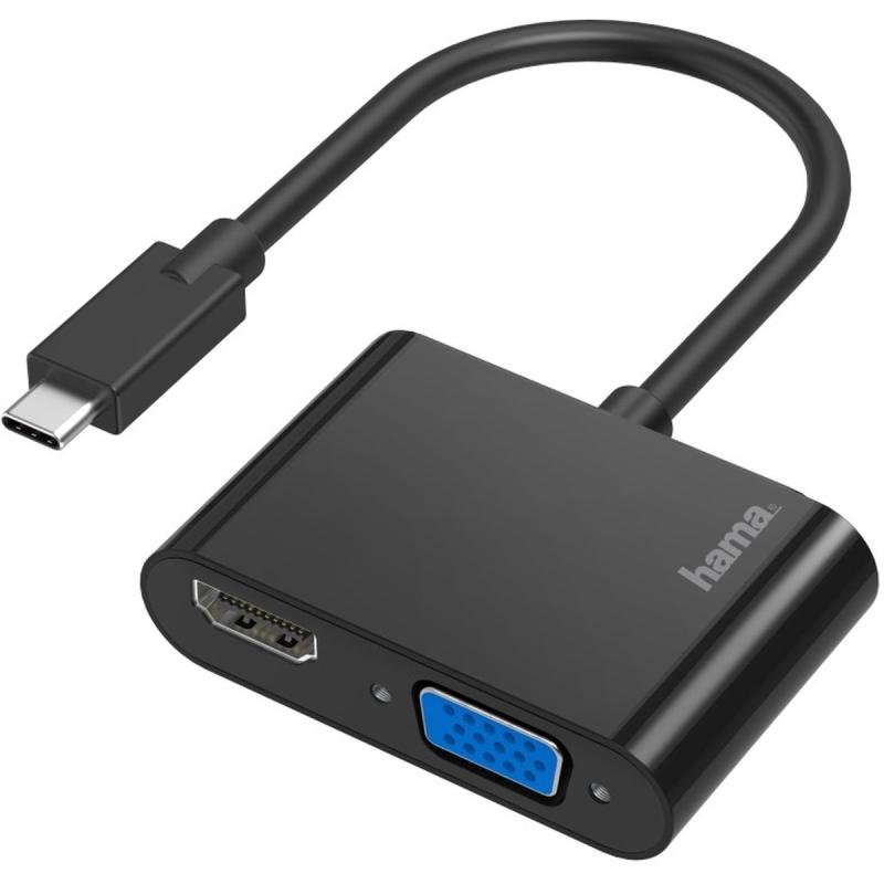Hama Video-Adapter 2IN1 USB-C-Plug-VGA &amp;amp; HDMI UltraHD 4K