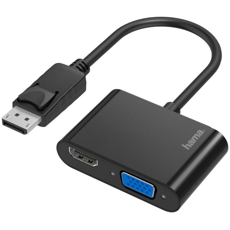 Hama Video-Adapter 2IN1 DisplayPort-Plug-VGA &amp;amp; HDMIO Ultra-H