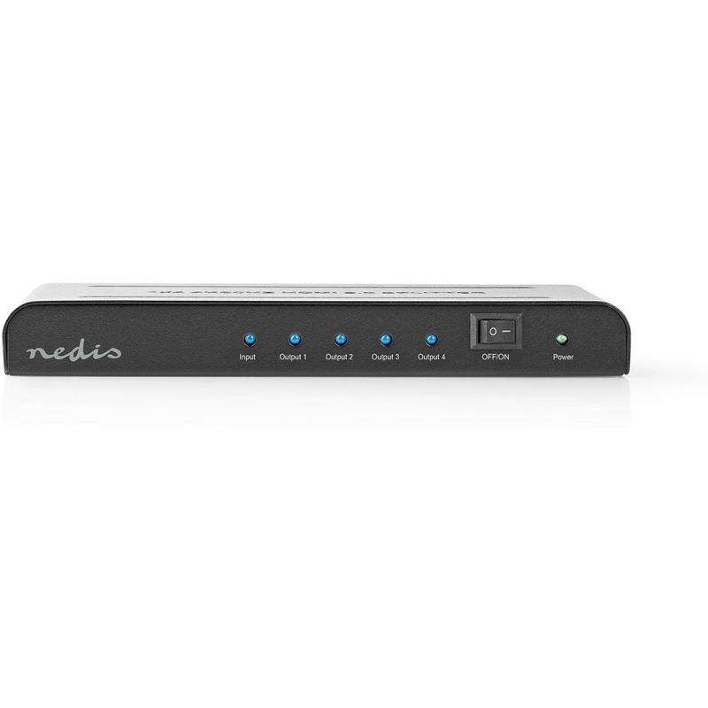 Nedis HDMI-Splitter | 4-Port | HDMI Input | 4X HDMI Output