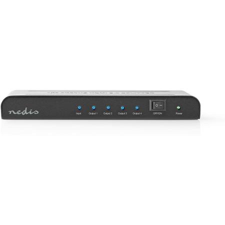 Nedis HDMI-Splitter | 4-Port | HDMI Input | 4X HDMI Output
