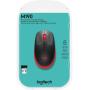 Logitech M190 Full-Size Wireless Mouse - Red - EMEA