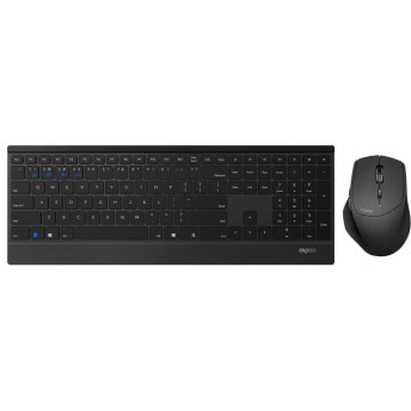 Rapoo Wireless Combo Set 9500m QWERTY Keyboard And Mouse