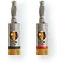 Nedis Banana Connector Gold Gold Plated 2 Pieces Aluminium Metal