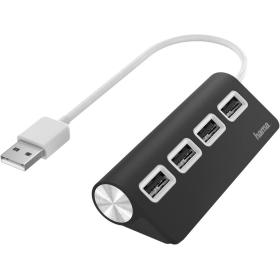 Hama USB-Hub 4-Port USB 2.0 480 MBIT/s Black