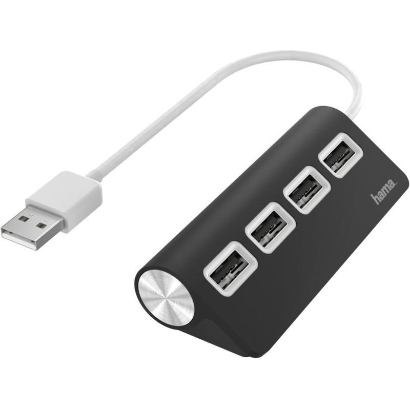 Hama USB-Hub 4-Port USB 2.0 480 MBIT/s Black