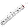 Hama Socket 10-WAY 2-POLE Switch + Child Protection White 3m