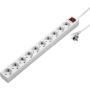 Hama Socket 10-WAY 2-POLE Switch + Child Protection White 3m