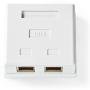 Nedis Network Wanddoos Opbouw 2 Ports CAT7 Recht Gold
