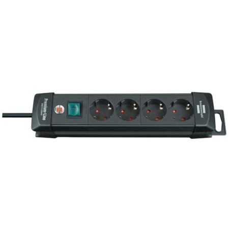 Brennenstuhl Power Distribution Unit 4 Sockets 1.8m Black