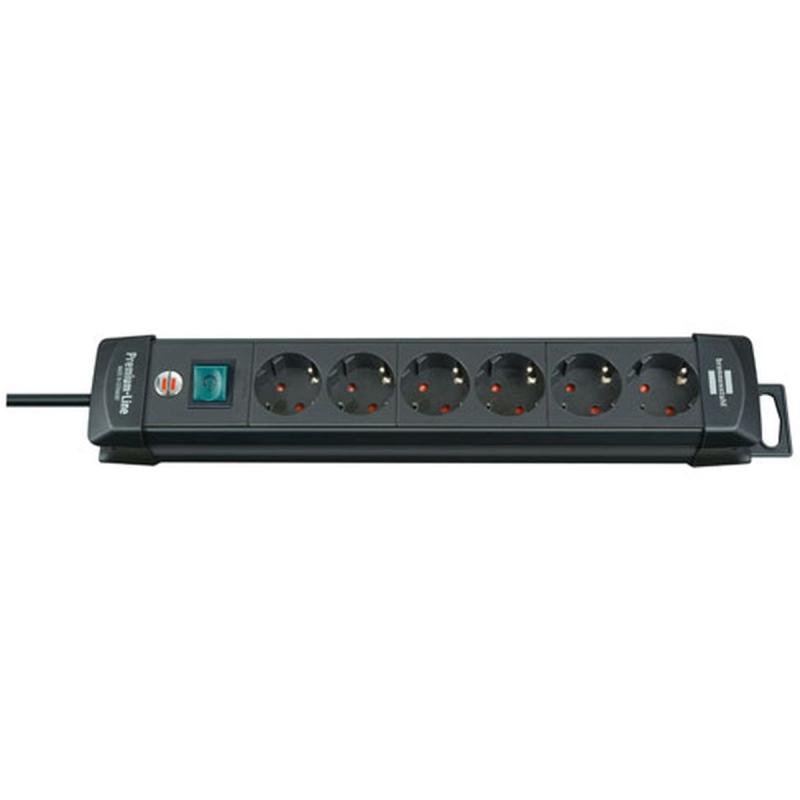 Brennenstuhl Power Distribution Unit 6 Sockets 3m Black