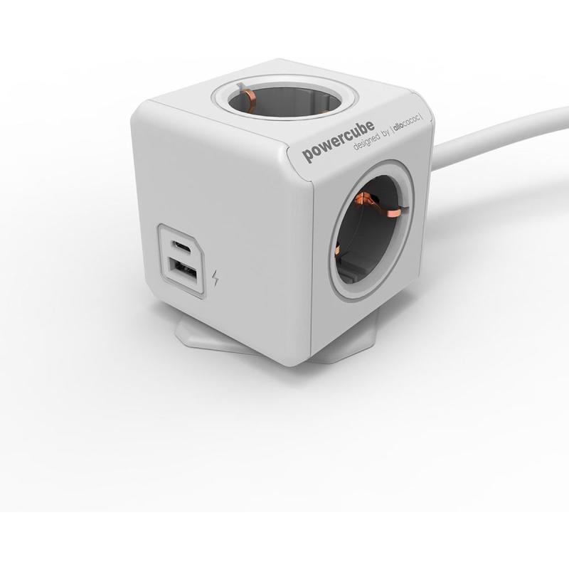 Allocacoc PDU Unit w/ USB-A And USB-C Ports 4 Sockets 1.5m