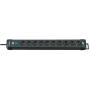 Brennenstuhl Power Distribution Unit 10 Sockets 3m Black