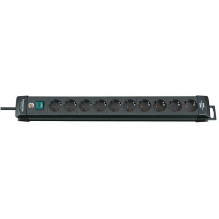 Brennenstuhl Power Distribution Unit 10 Sockets 3m Black