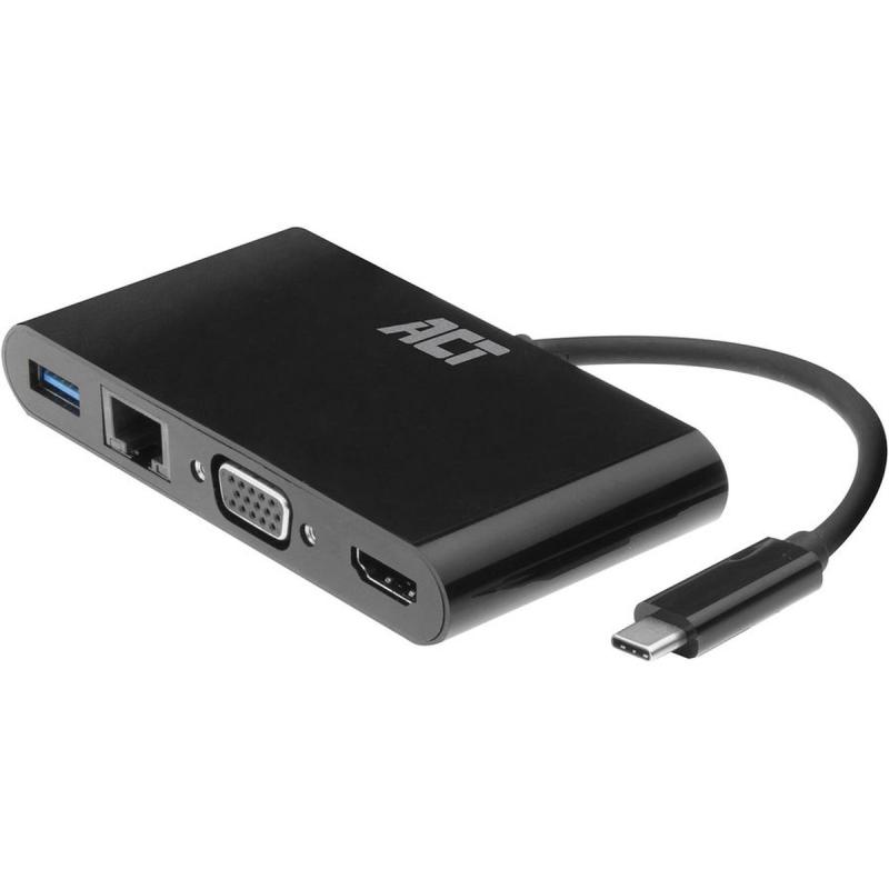 ACT USB-C To HDMI Or VGA Female Multiport Adapter