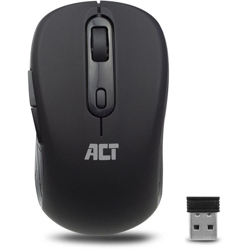 ACT Wireless Mouse USB Nano Receiver 1600 DPI Black