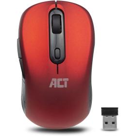 ACT Wireless Mouse USB Nano Receiver 1600 DPI Red
