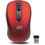 ACT Wireless Mouse USB Nano Receiver 1600 DPI Red